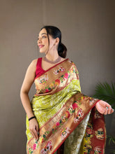 Lucknowi Paithani and Patola Fusion Saree
